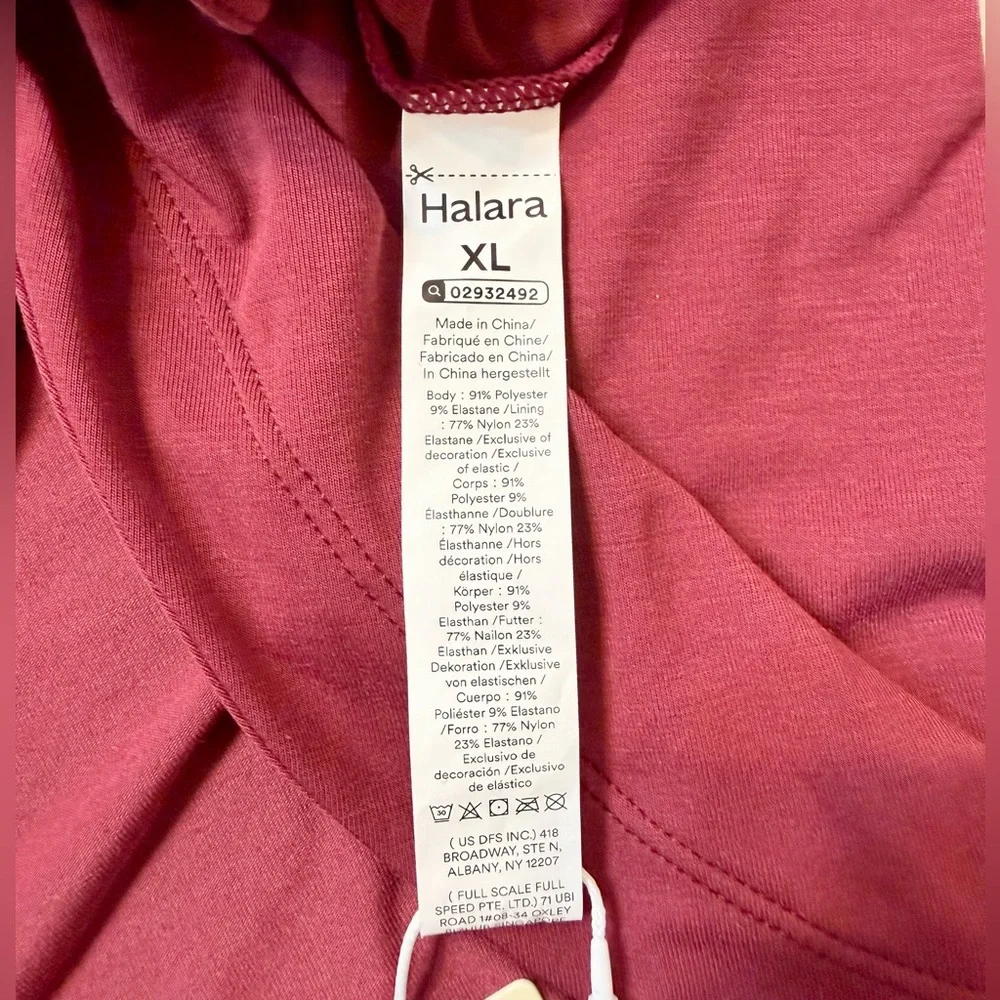 NWT Halara One Shoulder Long Sleeve Thumb Hole Curved Hem High Low Top XL - Picture 13 of 14